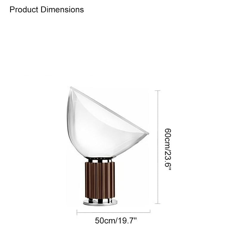 Grande lampe de table en verre