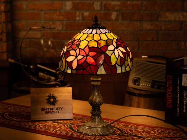 Amber Glow Harmony Tiffany Table Lamp