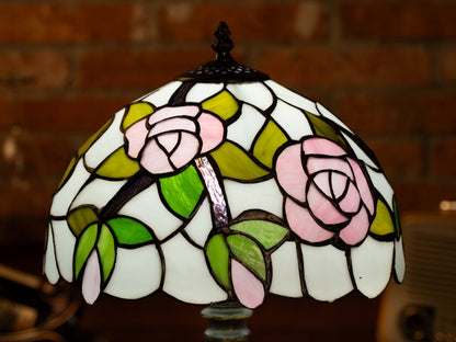 Rose Garden Glow Tiffany Table Lamp