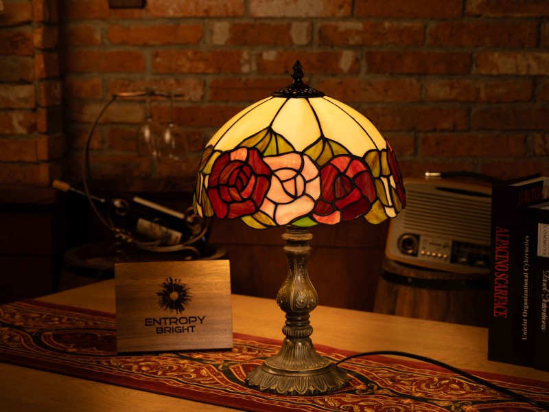 Blush Petal Harmony Tiffany Table Lamp