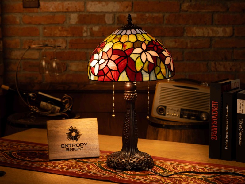 Amber Glow Harmony Tiffany Table Lamp