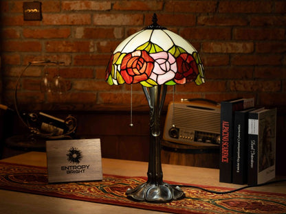 Blush Petal Harmony Tiffany Table Lamp