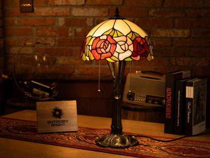 Blush Petal Harmony Tiffany Table Lamp