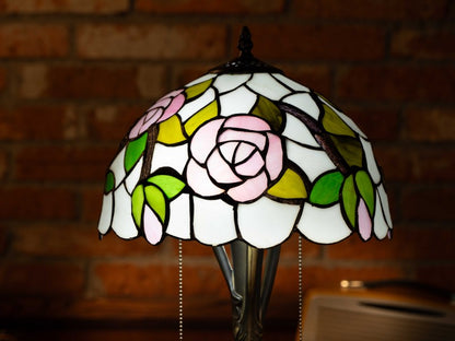 Rose Garden Glow Tiffany Table Lamp