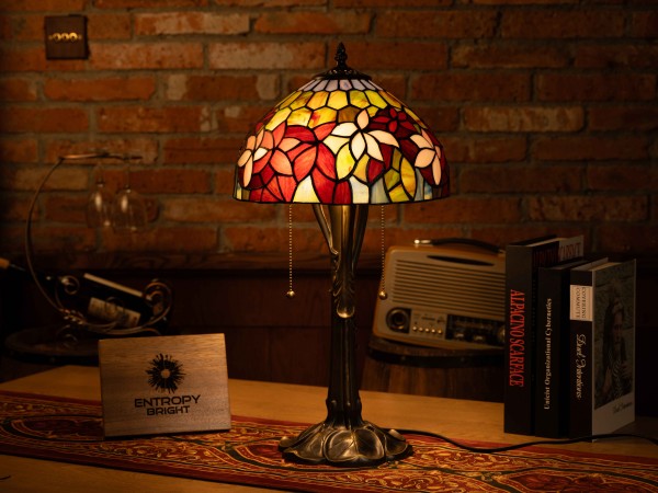 Amber Glow Harmony Tiffany Table Lamp