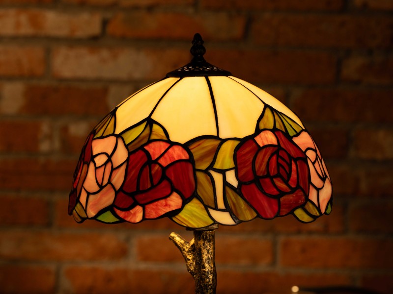 Blush Petal Harmony Tiffany Table Lamp