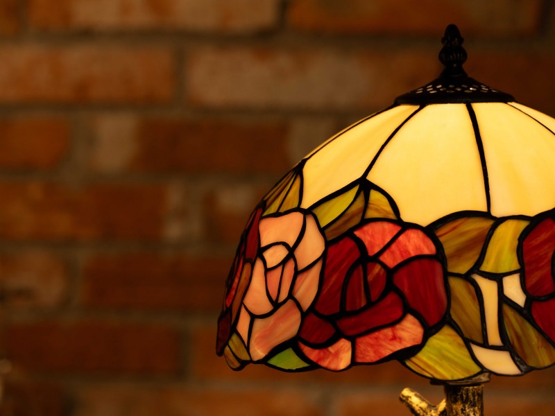 Blush Petal Harmony Tiffany Table Lamp