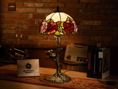 Blush Petal Harmony Tiffany Table Lamp