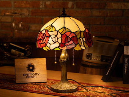 Blush Petal Harmony Tiffany Table Lamp