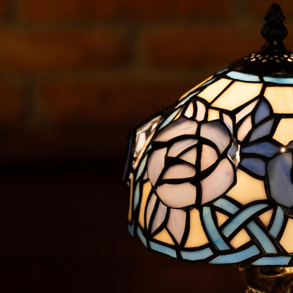 Twilight Petal Glow Tiffany Lamp