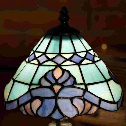 Azure Wave Bloom Tiffany Table Lamp