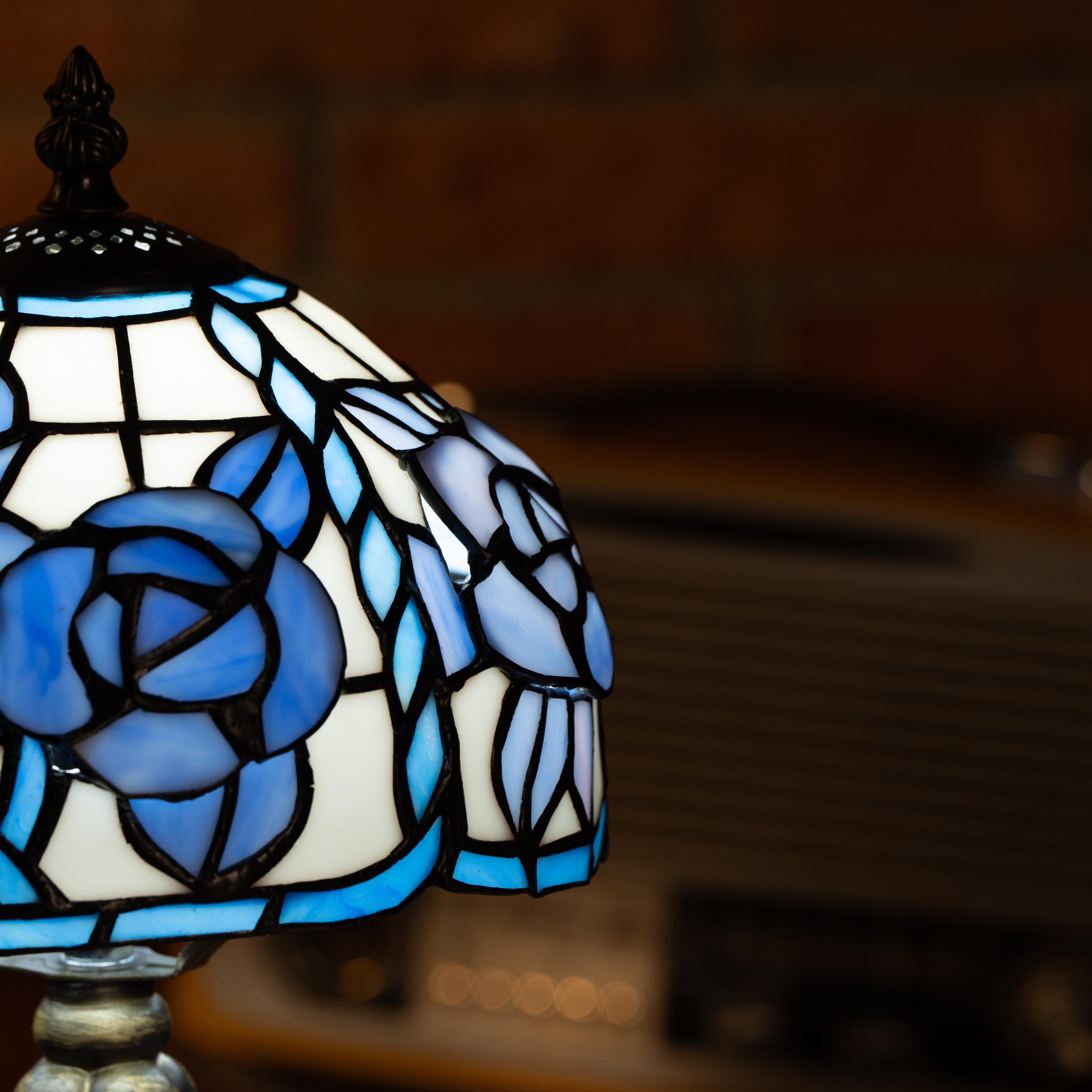 Twilight Petal Glow Tiffany Lamp