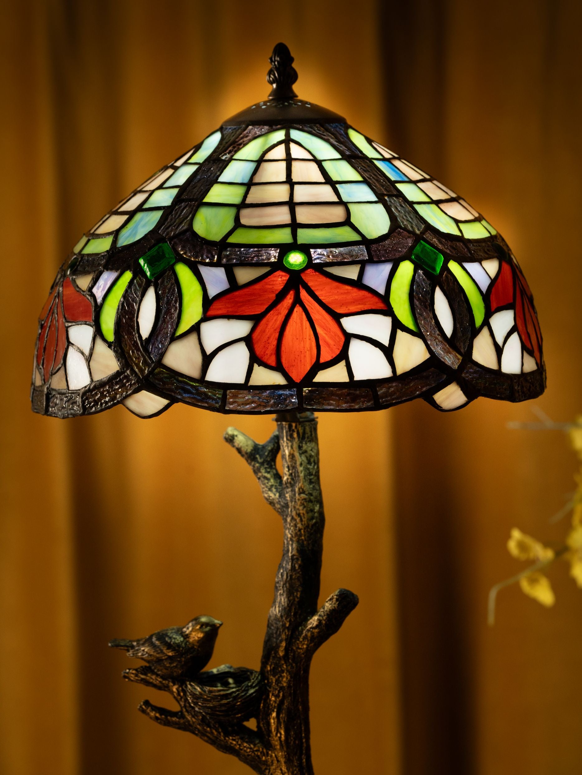 Forest Blossom Tiffany Table Lamp