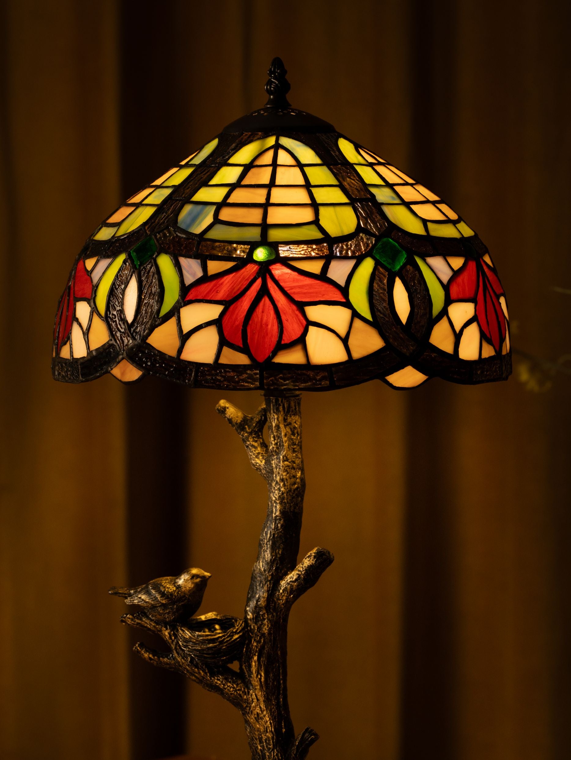 Forest Blossom Tiffany Table Lamp