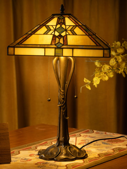 Golden Glow Tiffany Lamp