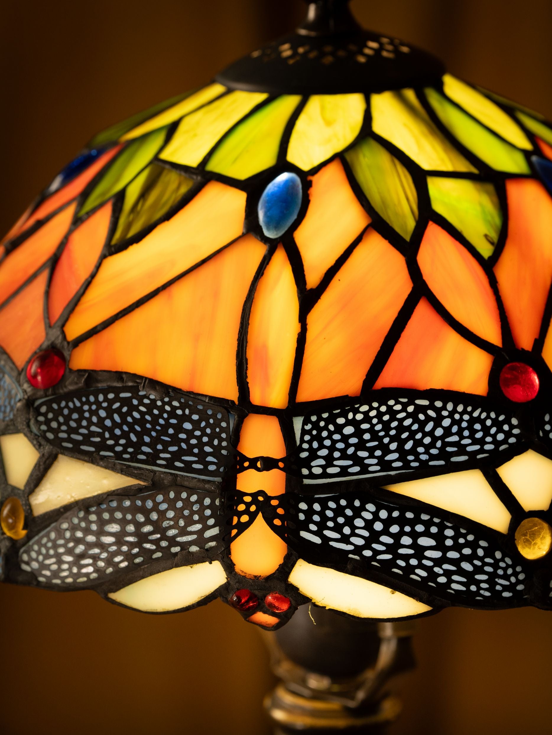 Golden Wings Tiffany Table Lamp