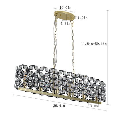 Modern Champagne Gold Oval Crystal ceiling chandelier Luxury Home Decor Light Fixture