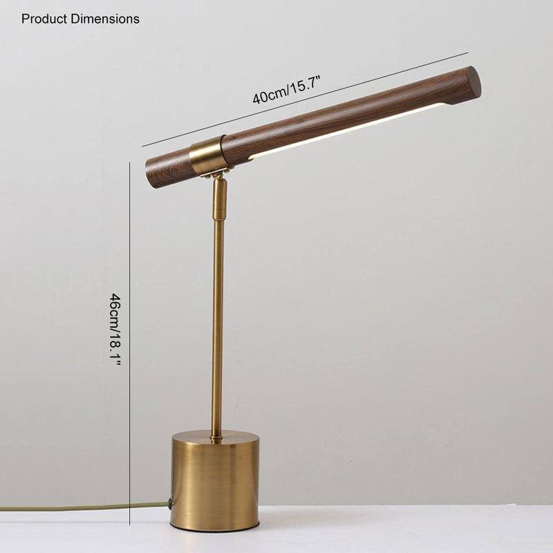 Lampe d'ordinateur/d'étude/de lecture élégante en noyer