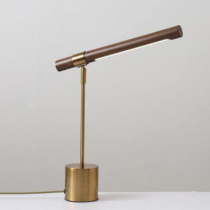 Lampe d'ordinateur/d'étude/de lecture élégante en noyer