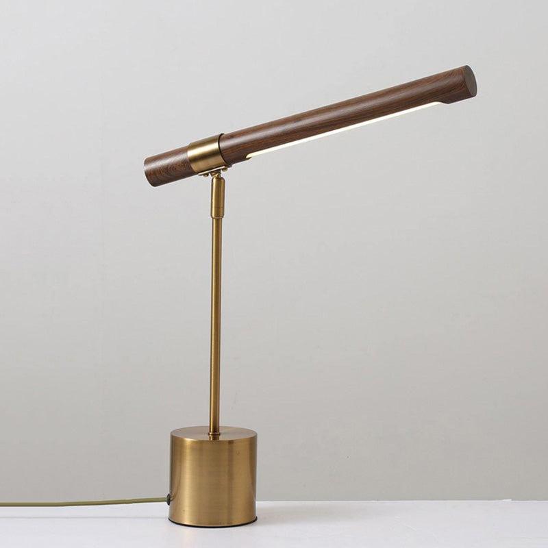 Lampe d'ordinateur/d'étude/de lecture élégante en noyer