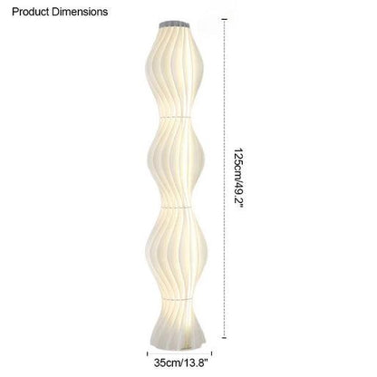 Wavy Column Floor Lamp with Hue Dimmer