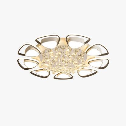 Big Flower Crystal Flush Mount Ceiling Light