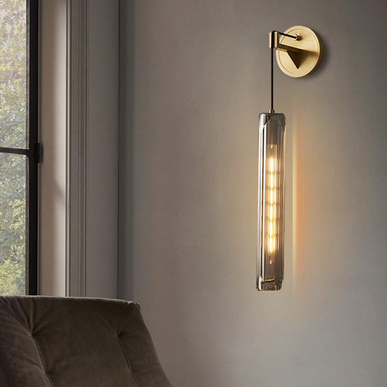 Hanging Crystal Bar Wall Sconce