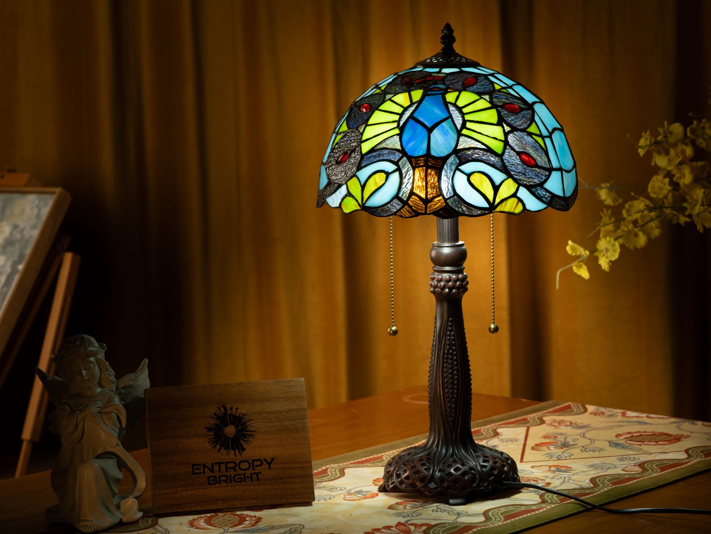 Mystic Leaf Tiffany Table Lamp