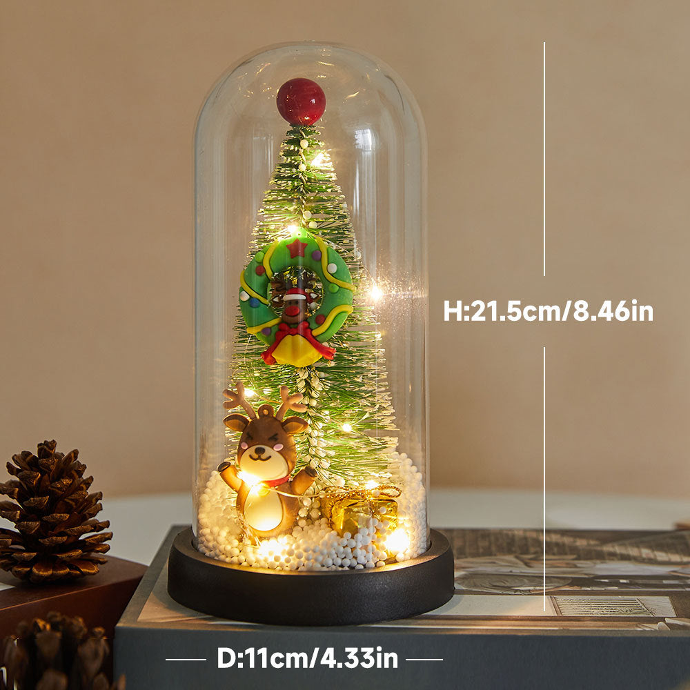 Christmas decorations imitation glass cover luminous falling snow