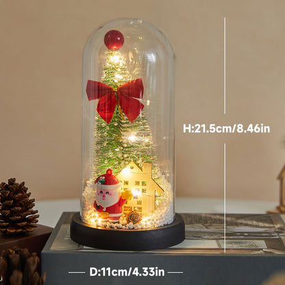 Christmas decorations imitation glass cover luminous falling snow