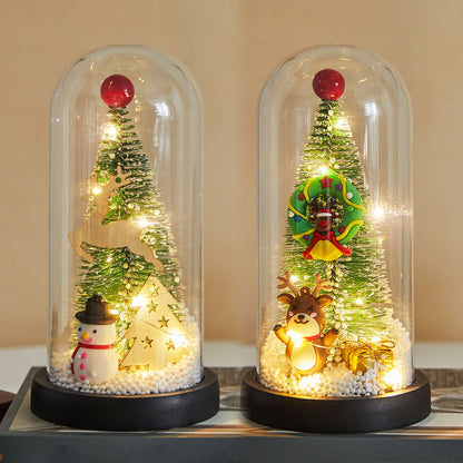 Christmas decorations imitation glass cover luminous falling snow