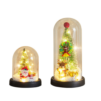 Christmas decorations imitation glass cover luminous falling snow