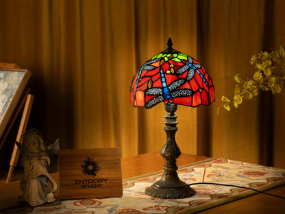 Crimson Flight Tiffany Table Lamp