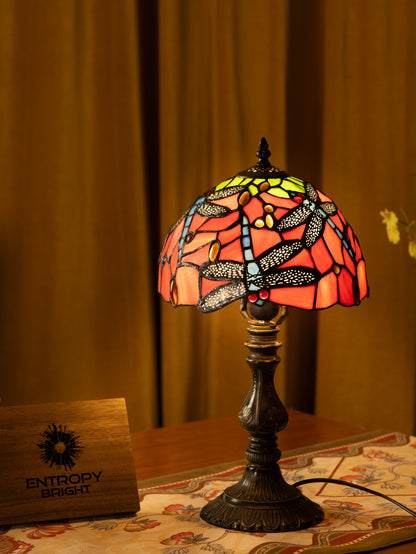 Crimson Flight Tiffany Table Lamp