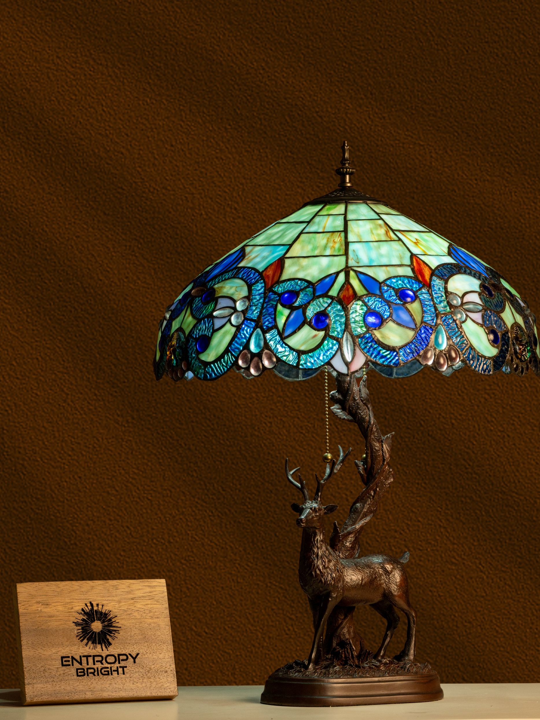 Forest Majesty Tiffany Table Lamp