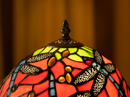 Crimson Flight Tiffany Table Lamp