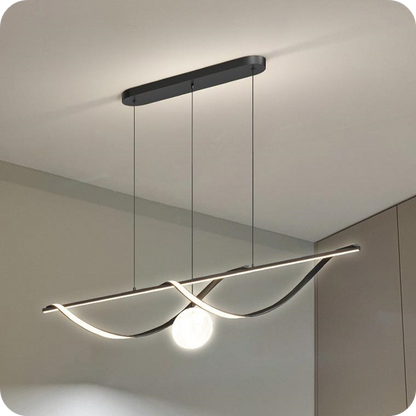 Moon Sculptural Linear Chandelier