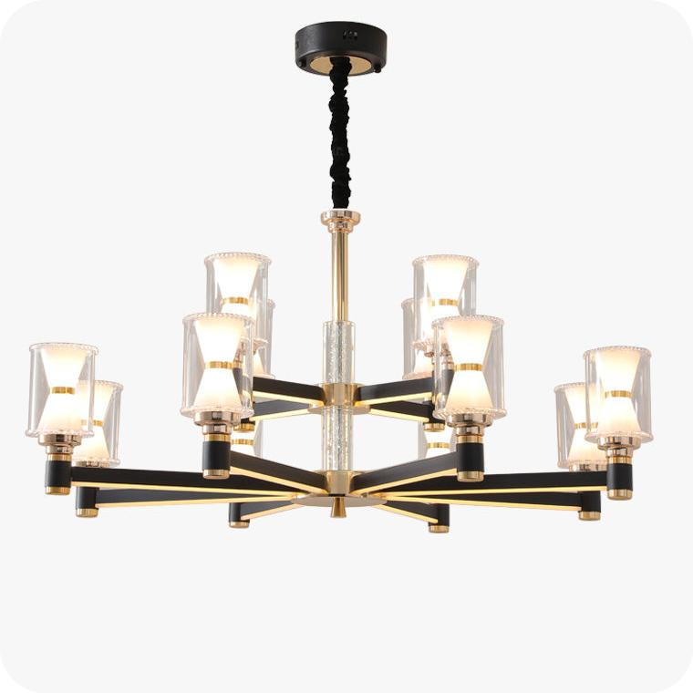 Modern Pillar Candle Chandelier