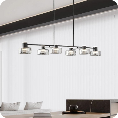 Black Brass Linear Chandelier