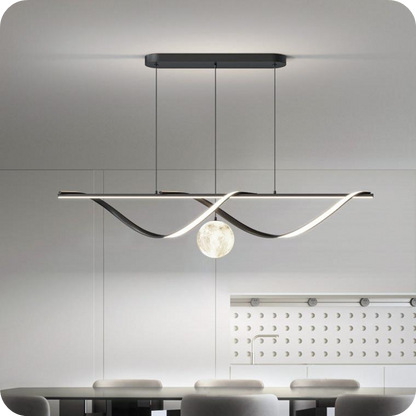 Moon Sculptural Linear Chandelier