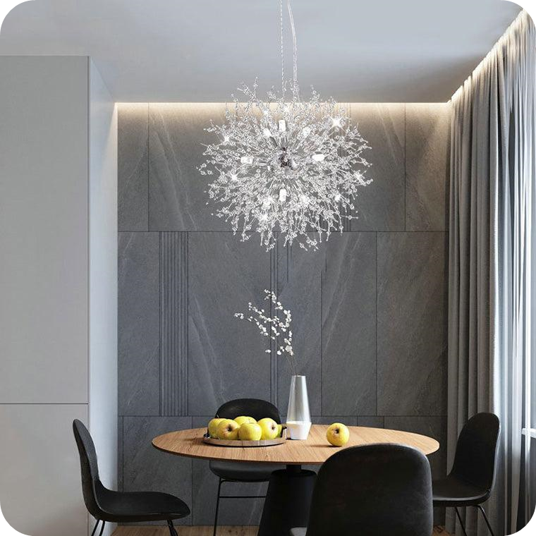 Dandelion Globe Crystal Chandelier