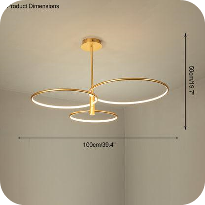 3-Rings Circular Chandelier