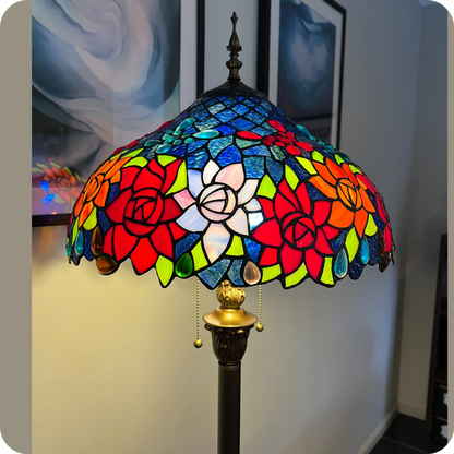 Autumn Glow Tiffany Floor Lamp