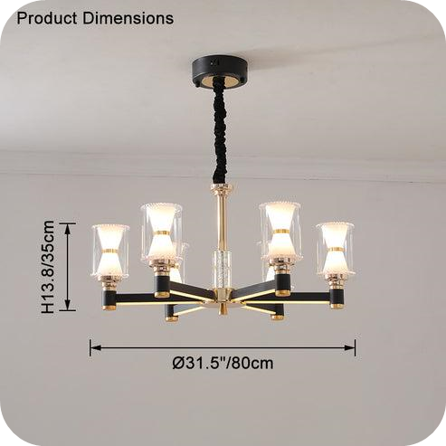 Modern Pillar Candle Chandelier