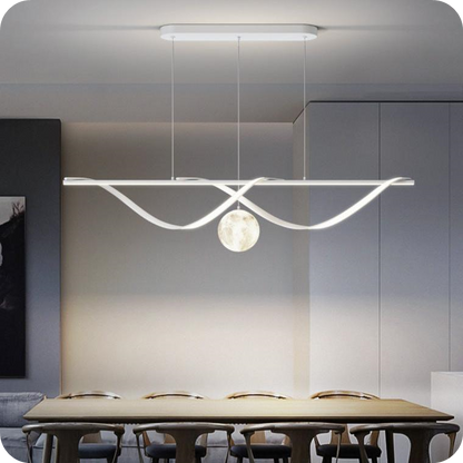 Moon Sculptural Linear Chandelier