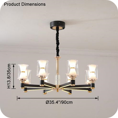 Modern Pillar Candle Chandelier