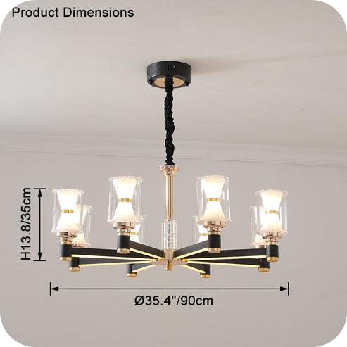 Modern Pillar Candle Chandelier