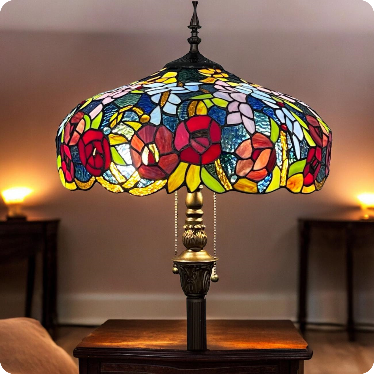 Lily Cascade Tiffany Floor Lamp