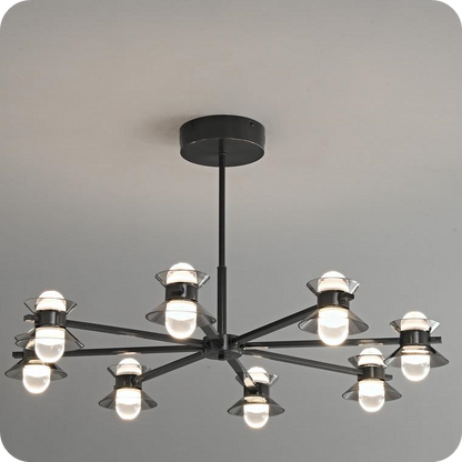 6/8/10 Light Black Brass Chandelier