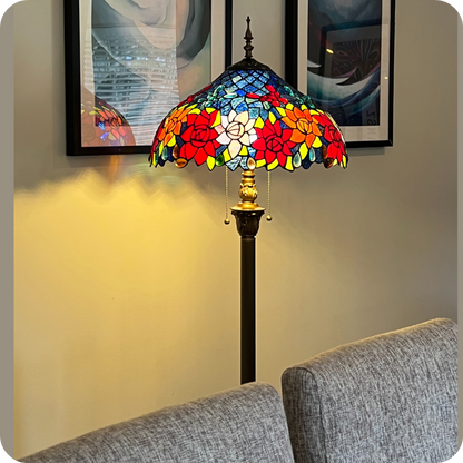 Autumn Glow Tiffany Floor Lamp